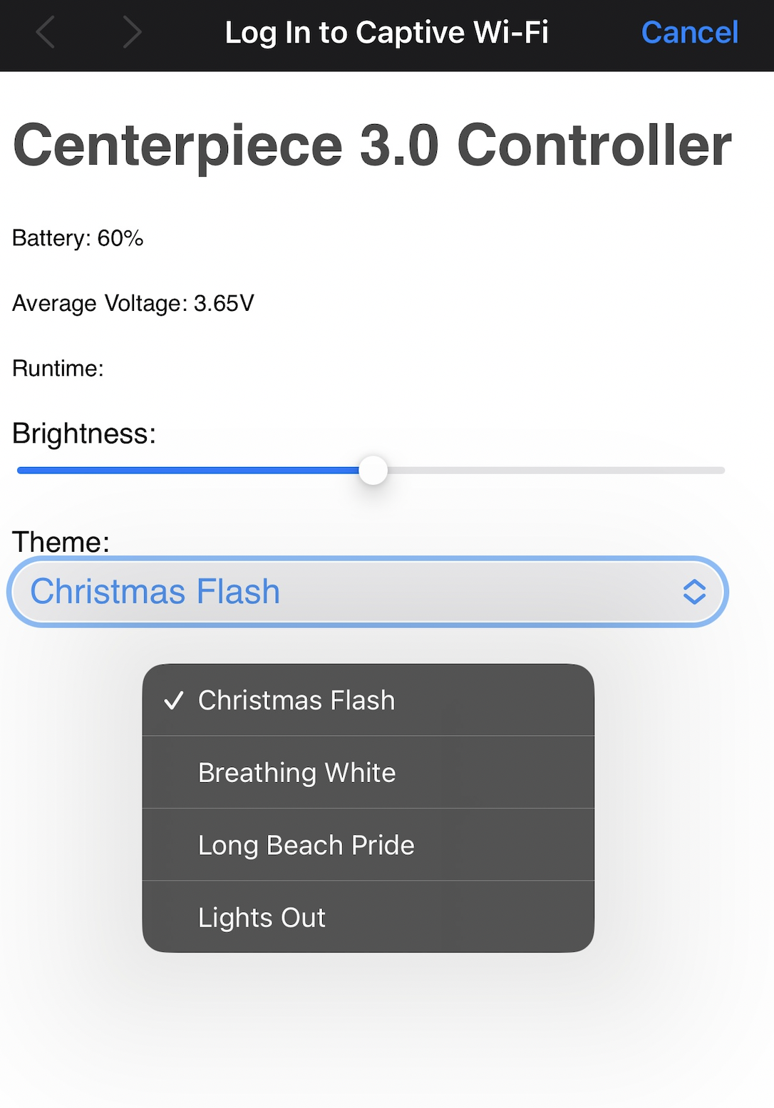 Centerpiece 3.0 Control Dashboard